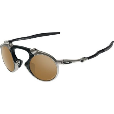 Oakley Men’s Madman OO6019-03 Polarized Iridium Round Sunglasses, Plasma, 42 mm